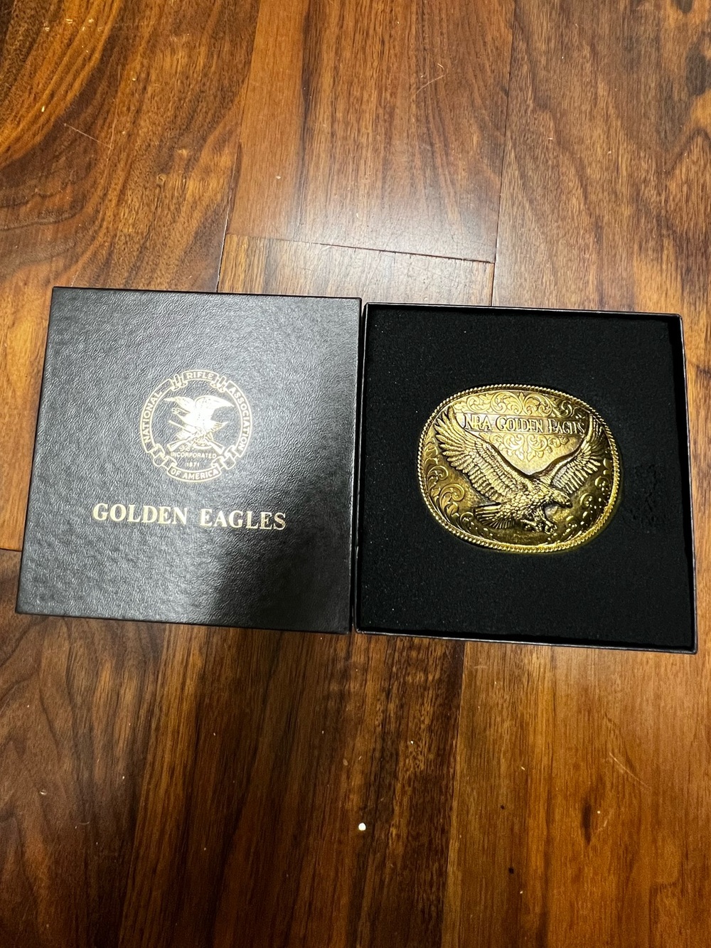 NWT NRA Golden Eagles Belt Buckle